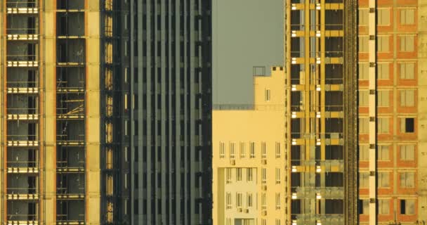 Σύγχρονοι Ουρανοξύστες Χαμηλή Γωνία Άποψη Αστικό Τοπίο Αστικό Τοπίο — Αρχείο Βίντεο