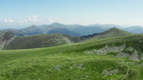 Vue Aérienne Macédoine Beau Vol Drone Dessus Des Montagnes Avec — Video
