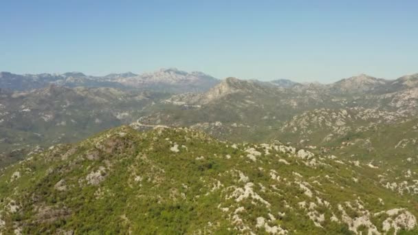 Aerial Shot Landscape Montenegro Drone View Mountain Ranges Hills Mountain — Stockvideo