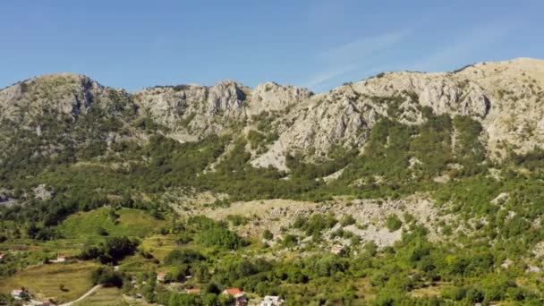 Letecký Pohled Černá Hora Dron Video Skalnatých Hor Stromy Útesy — Stock video