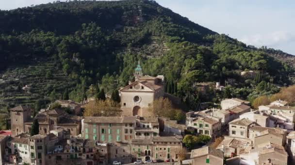 Village Island Mallorca Spain Dron Video Aerial View Village Houses — ストック動画