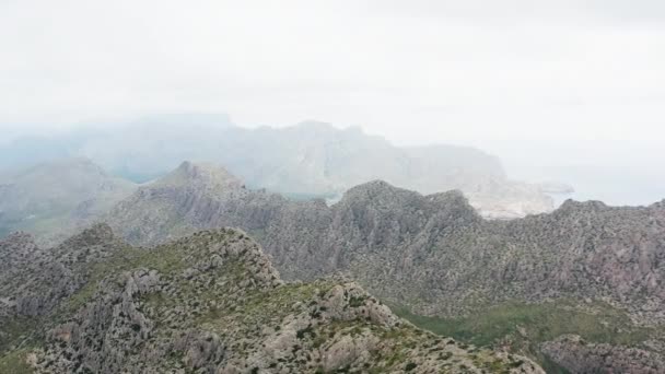 Rocky Mountain Ranges Dron Video Letecký Výhled Krásná Krajina Hor — Stock video