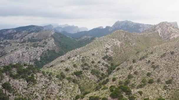 Cordilleras Rocosas Del Dron Oceánico Video Vista Aérea Montañas Picos — Vídeo de stock