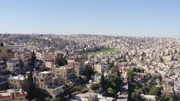 Drone Video Van Stad Hellingen Van Bergen Arabische Stijl Huizen — Stockvideo