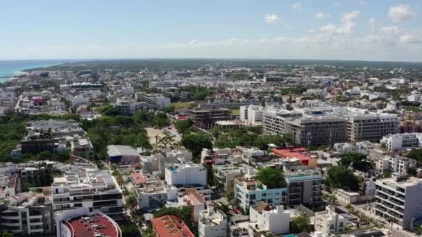 Drone Video Urban Landscape Latin American City Streets Houses City — Video