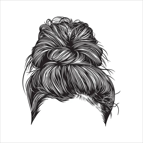 Messy hair bun Vector Art Stock Images | Depositphotos Messy hair bun Vector Art Stock Images | Depositphotos