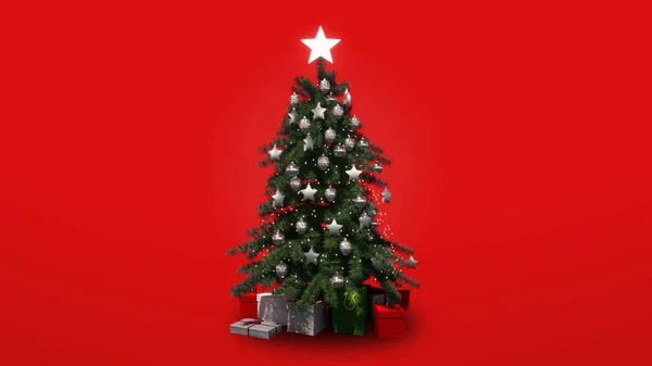 Noel ağacı 3D illüstrasyon