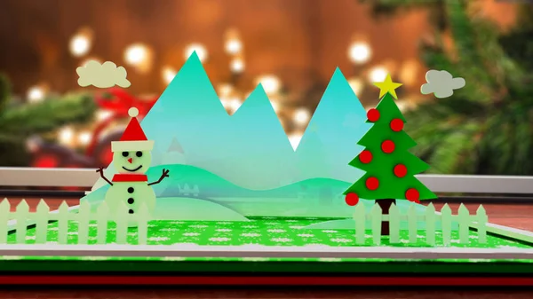 Noel ağacı 3D illüstrasyon