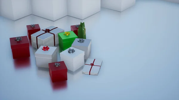 Noel hediyeleri 3D illüstrasyon