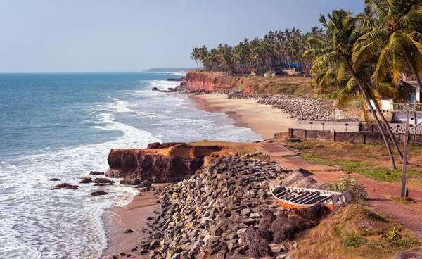 Varkala Kerala India Cliffy Paisaje Marino Norte Ciudad — Foto de Stock