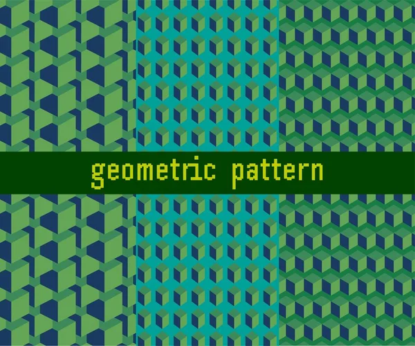 Padrão Geométrico Forma Quadrado Tridimensional — Vetor de Stock
