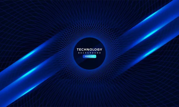 暗い青色光抽象的な技術の背景 — ストックベクタ