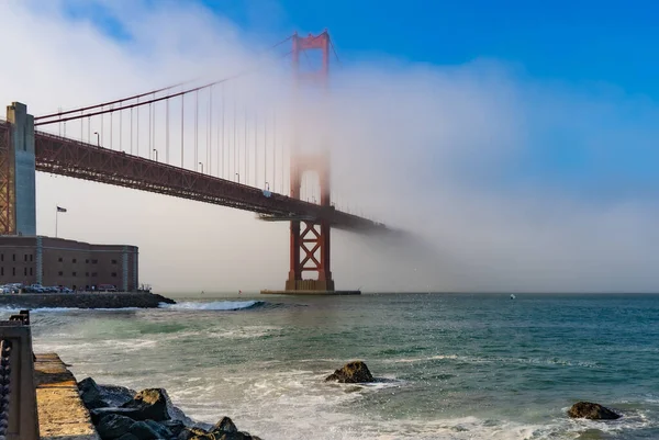 Utsikt Över Golden Gate Bron Från Fort Point Side San — Stockfoto