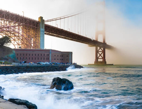 Uitzicht Golden Gate Brug Vanaf Fort Punt Kant San Francisco — Stockfoto