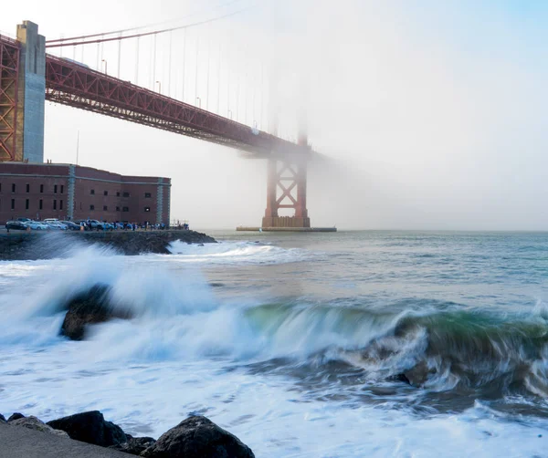 Uitzicht Golden Gate Brug Vanaf Fort Punt Kant San Francisco — Stockfoto