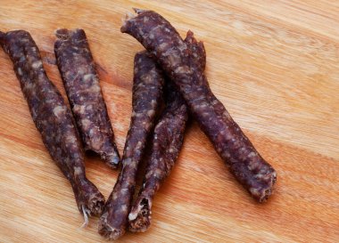 Geleneksel Güney Afrika biltongu ve kuru kötüler. Hazır et.