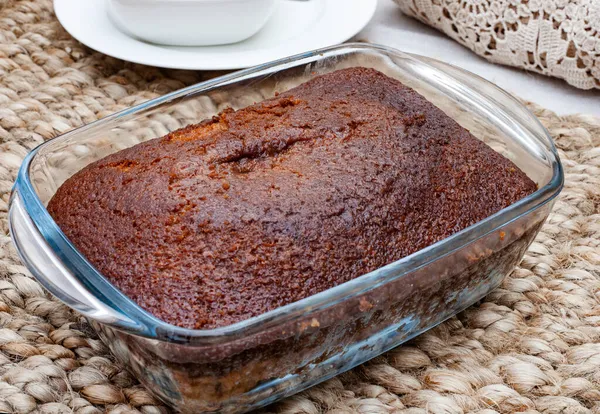 Traditionelles Südafrikanisches Dessert Oder Malvapudding Rustikalem Ambiente — Stockfoto