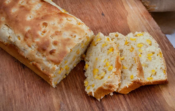 Mielie Brot Ein Südafrikanisches Brot Mit Vollkorn Auf Dem Rustikalen — Stockfoto
