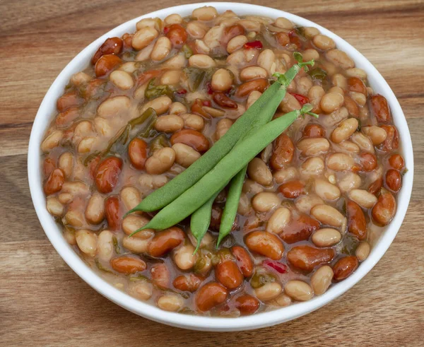 Drie Bonensalade Een Populaire Zuid Afrikaanse Bijgerecht — Stockfoto