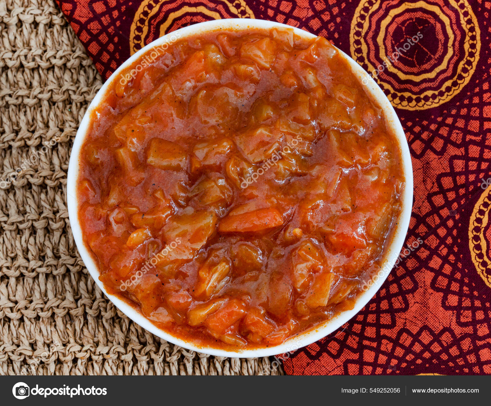 South African Vegetable Relish Side Dish Called Chakalaka Originating 