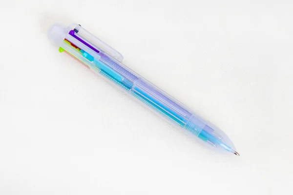 80S Kids Favorite Retro Multi Ballpoint Pen Isolated White — Fotografia de Stock