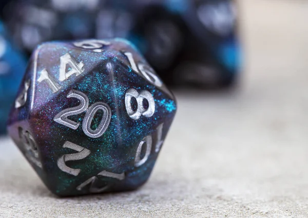 Dungeons and Dragons and the famous 20sided dice with copy space