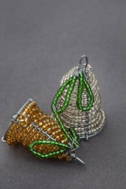 Güney Afrika Boncuklu Gri Noel süslemeleri