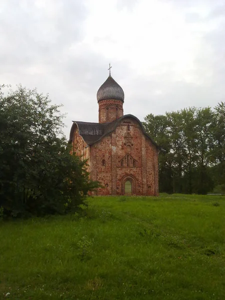 Vilikiy Novgorod Nagy Ősi Történelmi Épület Ortodox Templom Katedrális Oroszországban — Stock Fotó