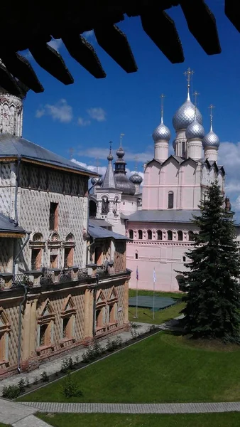 Velikiy Rostov Grote Oude Historische Gebouw Van Orthodoxe Kerk Kathedraal — Stockfoto