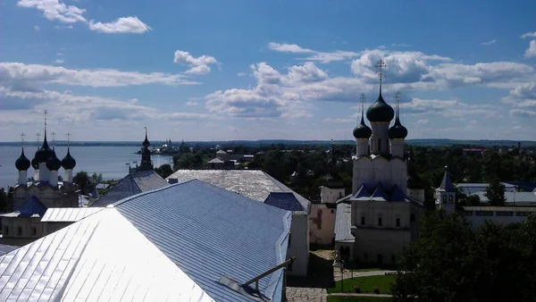 Velikiy Rostov Great Ancient Historical Building Orthodox Church Cathedral Russia — Φωτογραφία Αρχείου