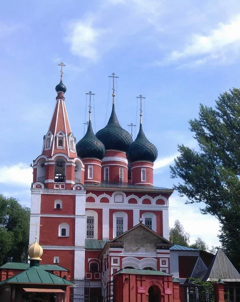 Yaroslavl Oud Historisch Gebouw Van Orthodoxe Kerk Kathedraal Rusland Oekraïne — Stockfoto