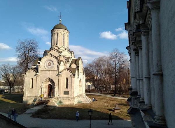 Moskva Andronik Forntida Historisk Byggnad Ortodoxa Kyrkan Katedralen Ryssland Ukraina — Stockfoto