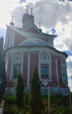 Pereslavl Zalesskiy Rusya, Ukrayna, Belorus 'taki Ortodoks kilise katedralinin antik tarihi binası, Slav halkının inancı ve Hristiyanlığa inancı 