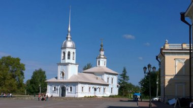 Kirillov Belozersk Vologda Rusya, Ukrayna, Belorus 'taki ortodoks kilise katedralinin tarihi binası, Slav halkı Hıristiyanlığa inanıyor ve inançlı