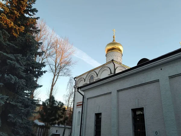 Moskou Simonov Oud Historisch Gebouw Van Orthodoxe Kerk Kathedraal Rusland — Stockfoto