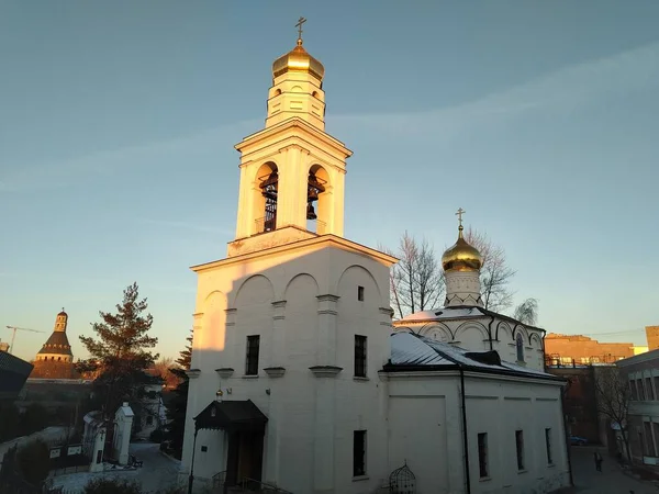 Moskva Simonov Forntida Historisk Byggnad Ortodoxa Kyrkan Katedralen Ryssland Ukraina — Stockfoto
