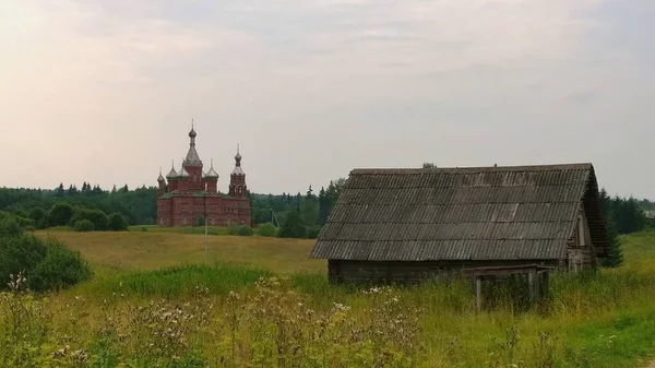 Volgoverkhovie Volga Origin Headwaters Bangunan Bersejarah Kuno Katedral Gereja Ortodoks — Stok Foto