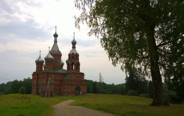 Volgoverkhovie Volga Origem Cabeceiras Edifício Histórico Antigo Catedral Igreja Ortodoxa — Fotografia de Stock