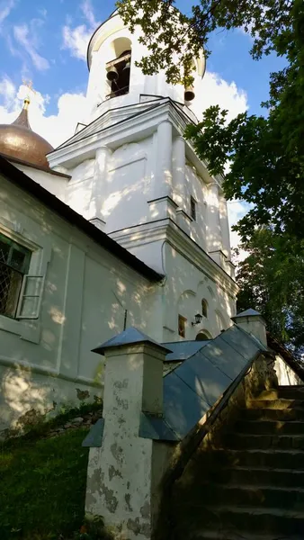Pushkin Hills Pskov Forntida Historisk Byggnad Ortodoxa Kyrkan Katedralen Ryssland — Stockfoto