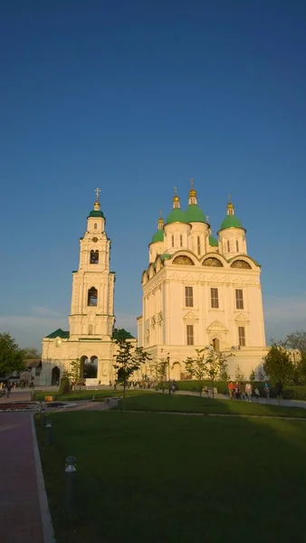 Astrakhan Edifício Histórico Antigo Catedral Igreja Ortodoxa Rússia Ucrânia Belorus — Fotografia de Stock