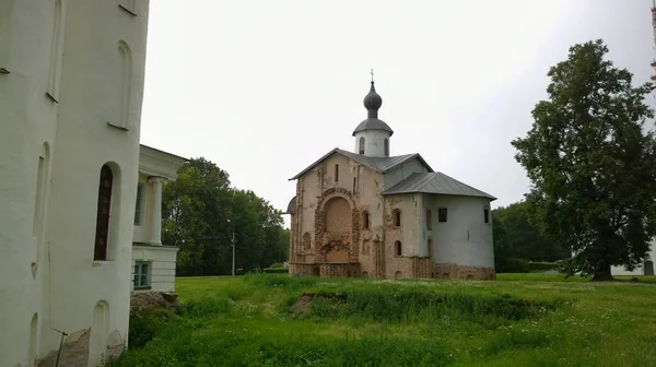 Новгород Великое Древнее Историческое Здание Православного Церковного Собора России Украине — стоковое фото