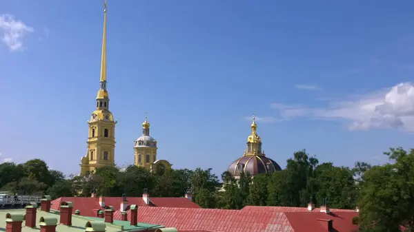 Szentpéterváron Ősi Történelmi Épület Ortodox Templom Katedrális Oroszországban Ukrajnában Belorusz — Stock Fotó