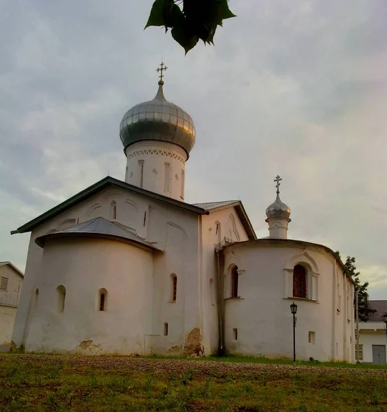 Вілікій Новгород Великий Стародавній Історичний Будинок Кафедрального Собору Православної Церкви — стокове фото