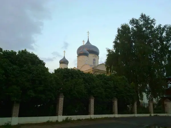 Ősi Történelmi Épület Ortodox Templom Székesegyház Oroszországban Ukrajnában Belorusz Szláv — Stock Fotó