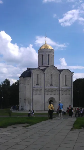 Vladimir Αρχαίο Ιστορικό Κτίριο Της Ορθόδοξης Εκκλησίας Καθεδρικό Ναό Στη — Φωτογραφία Αρχείου