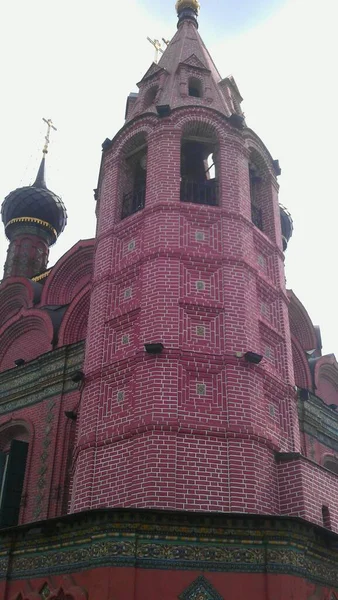 Yaroslavl Αρχαίο Ιστορικό Κτίριο Της Ορθόδοξης Εκκλησίας Καθεδρικό Ναό Στη — Φωτογραφία Αρχείου