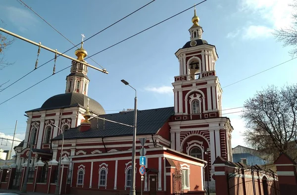 Moskwa Starożytna Historyczna Budowla Katedry Prawosławnej Rosji Ukrainie Białorusi Słowian — Zdjęcie stockowe
