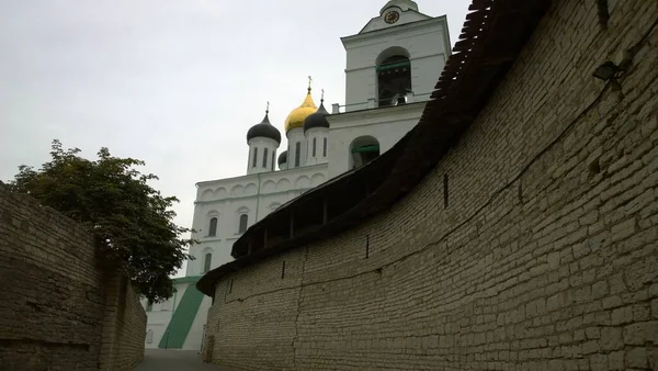 Pskov Ancient Historical Building Orthodox Church Cathedral Russia Ukraine Belorus — Stock Photo, Image