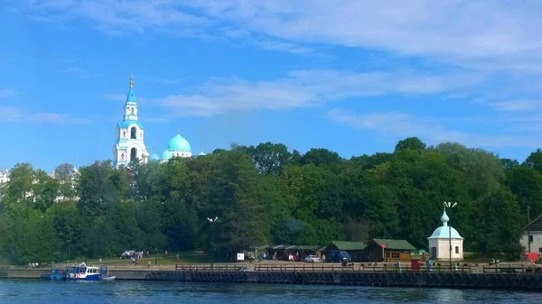 Valaam Forntida Historisk Byggnad Ortodoxa Kyrkan Katedralen Ryssland Ukraina Belorus — Stockfoto