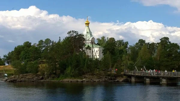 Αρχαίο Ιστορικό Κτίριο Της Ορθόδοξης Εκκλησίας Καθεδρικό Ναό Στη Ρωσία — Φωτογραφία Αρχείου